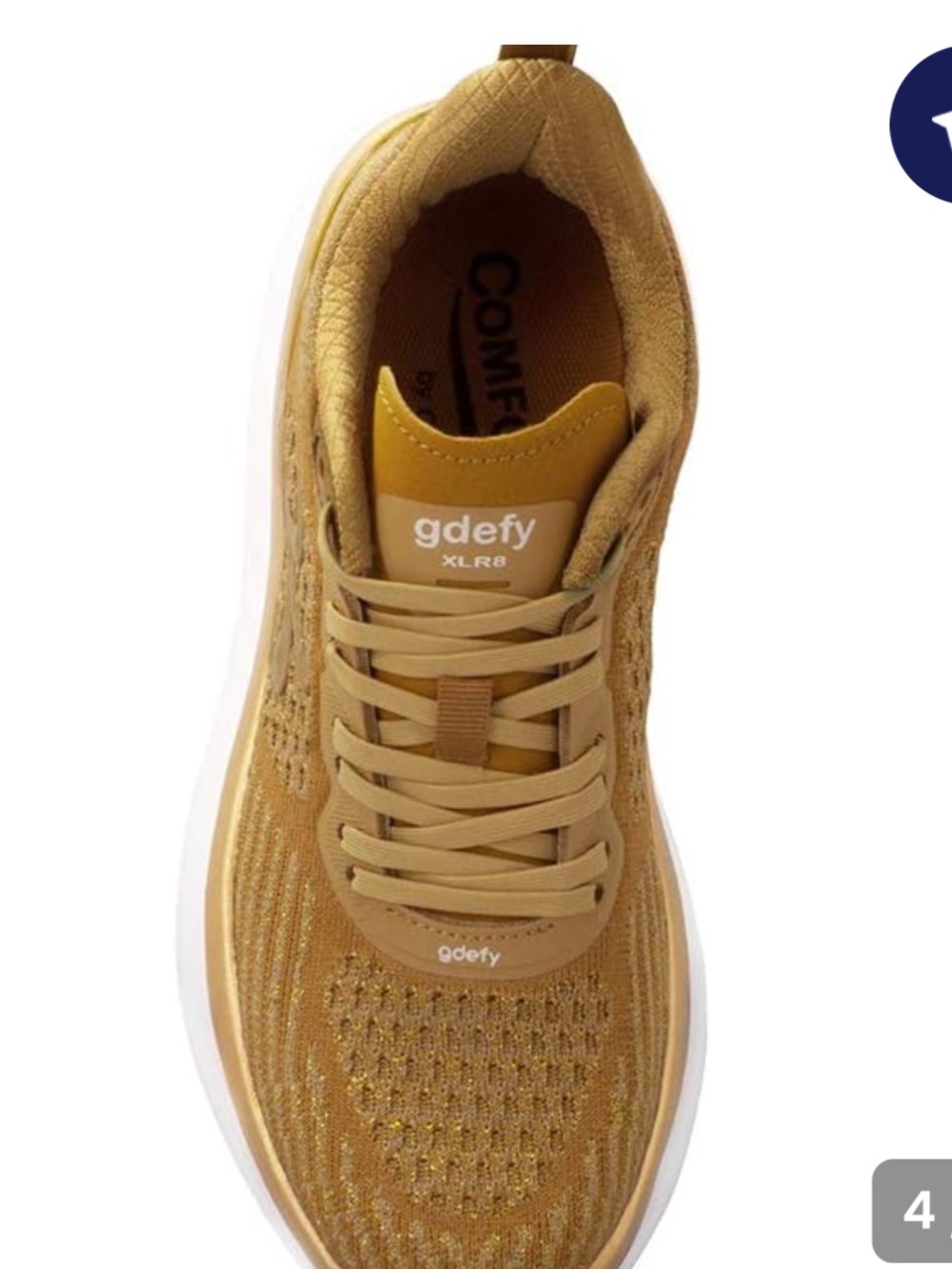 Gdefy XLR8 Sneaker gold size 8.5 worn once